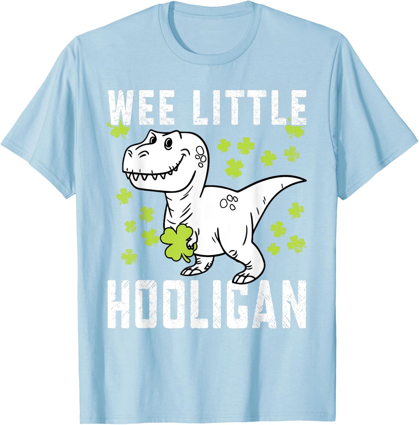 St Patricks Day Wee Little Hooligan Toddler Boy Kids Irish T-Shirt - T-Shirt | Light Blue