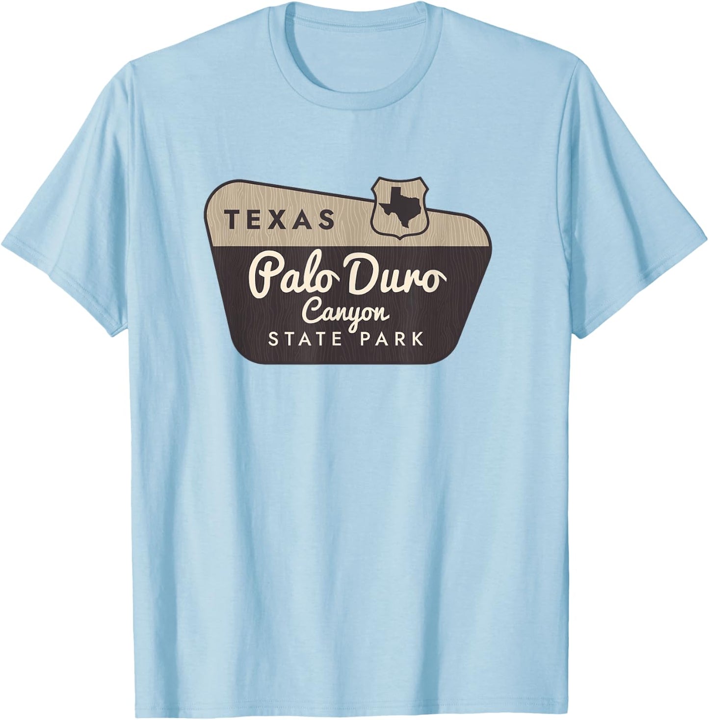 Palo Duro Canyon State Park Texas TX Welcome Sign Vacation T-Shirt - T-Shirt | Light Blue