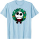 Amazon Essentials Men's Nightmare Before Christmas Jack Festive Holiday Wreath , Blue, Small T-Shirt - T-Shirt | Light Blue