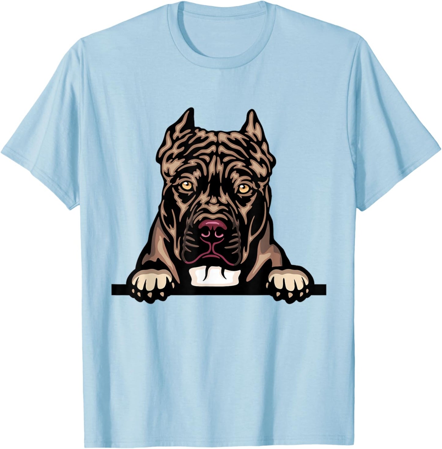 Pit Bull Dog Breed Popping Up Fun Pit Bull Owner T-Shirt - T-Shirt | Light Blue
