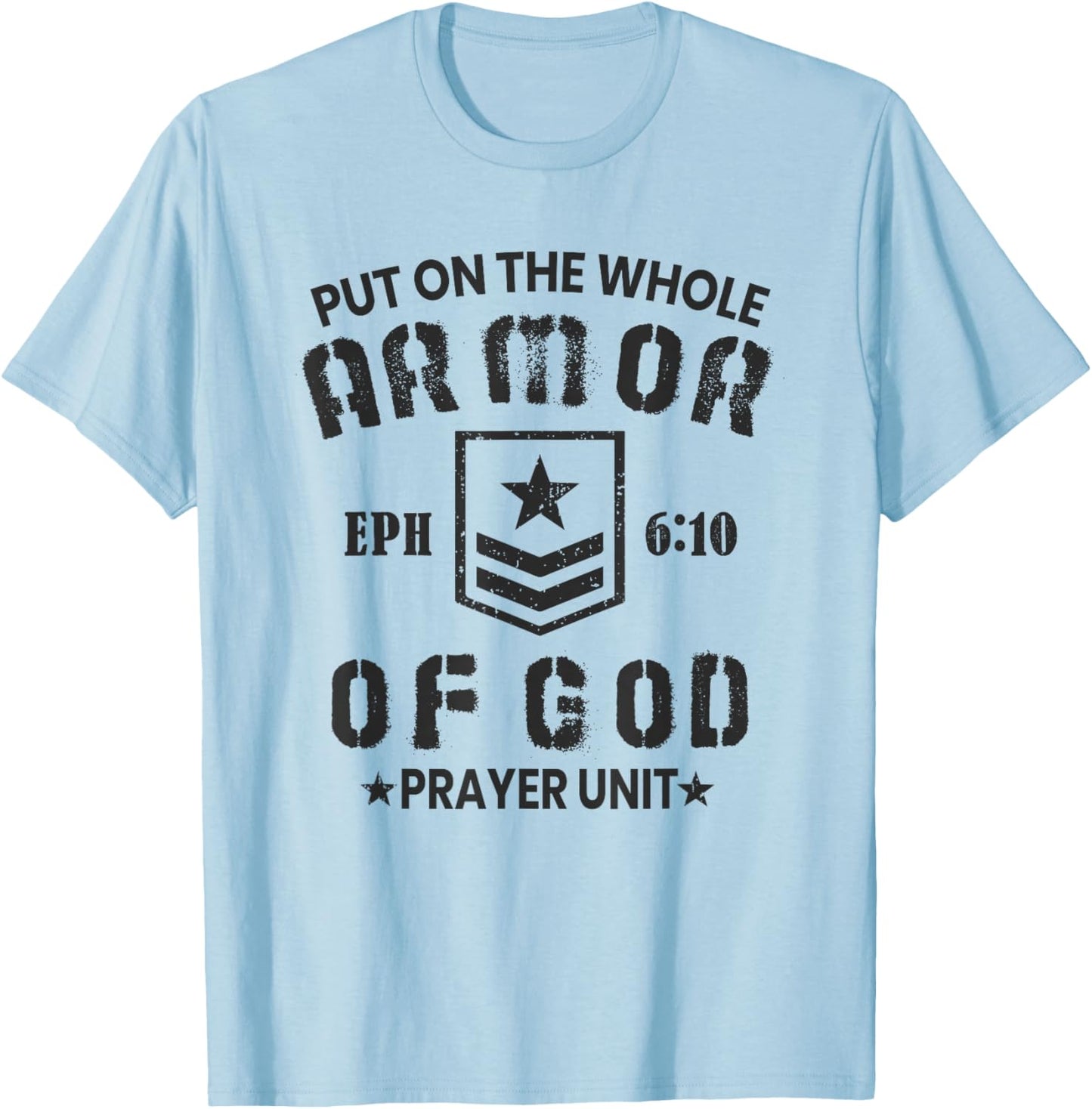 Armor of God Christian Worship Bible Verse T-Shirt - T-Shirt | Light Blue