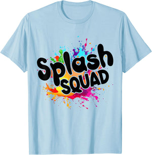 Waterpark Beach Birthday Decoration Splash Squad T-Shirt - T-Shirt | Light Blue