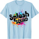 Waterpark Beach Birthday Decoration Splash Squad T-Shirt - T-Shirt | Light Blue
