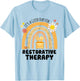 Rainbow Groovy Peace Restorative Therapy Vintage T-Shirt - T-Shirt | Light Blue