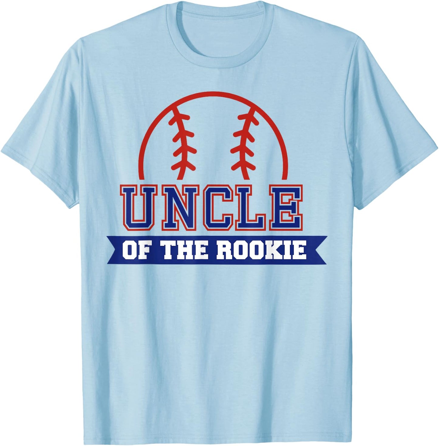 Uncle of Rookie 1st Birthday Baseball Theme Matching Party T-Shirt - T-Shirt | Light Blue