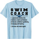 Best Swim Coaching Appreciation -Adults Grey Modern Letter Print T-Shirt - T-Shirt | Light Blue