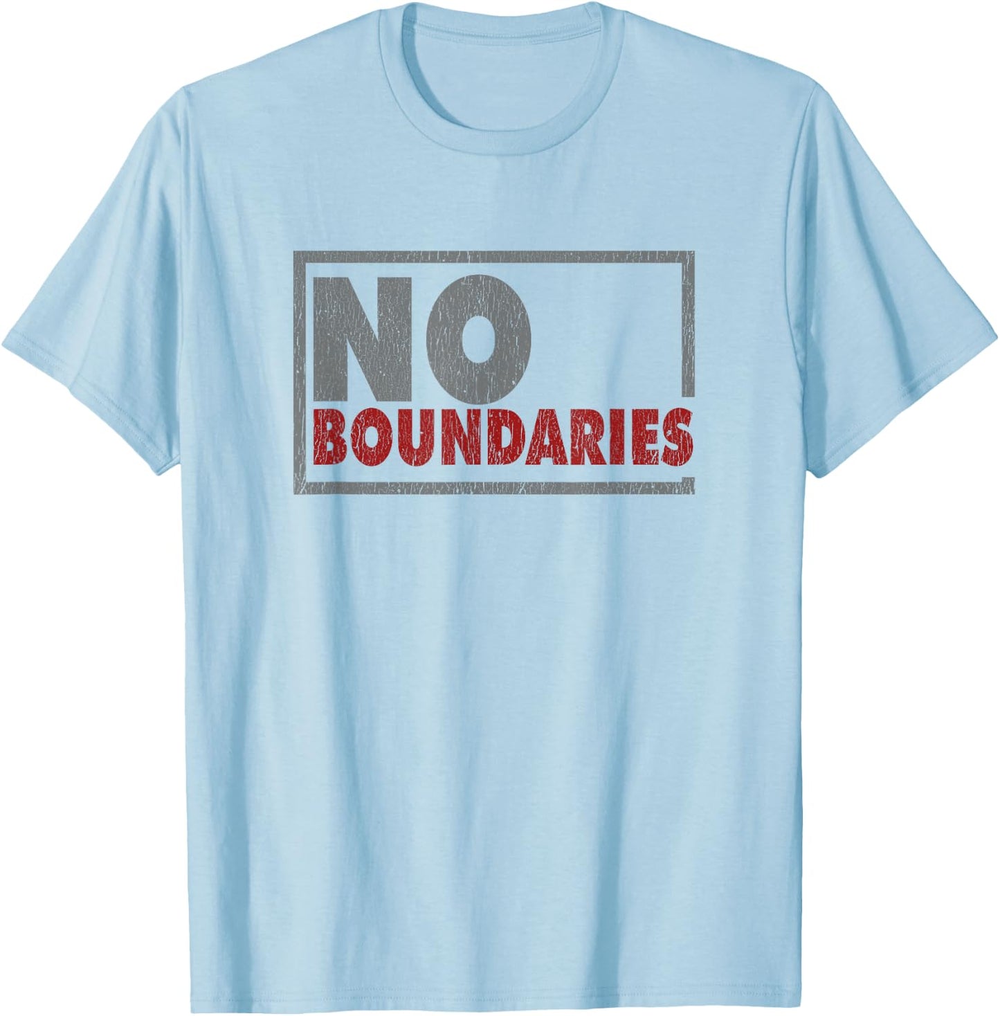 No Boundaries - Motivational Messages T-Shirt - T-Shirt | Light Blue
