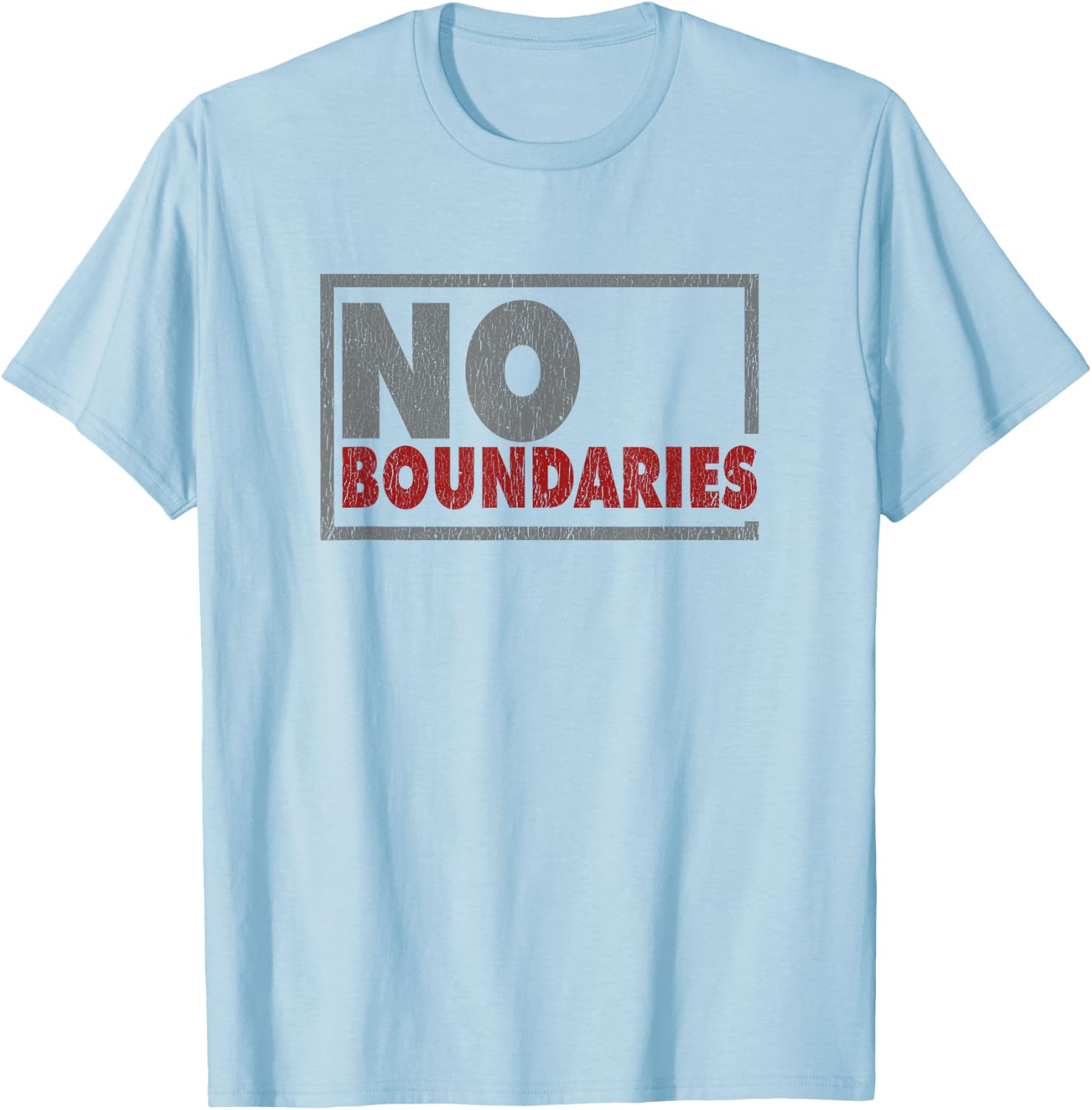 No Boundaries - Motivational Messages T-Shirt - T-Shirt | Light Blue