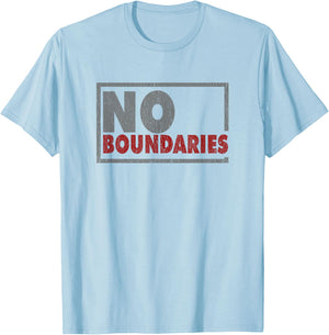 No Boundaries - Motivational Messages T-Shirt - T-Shirt | Light Blue