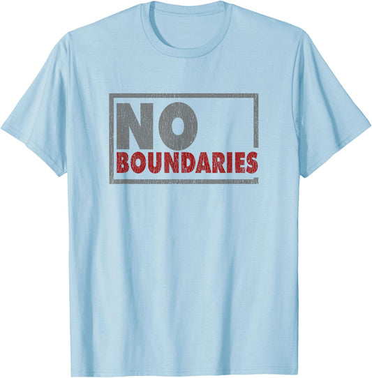 No Boundaries - Motivational Messages T-Shirt - T-Shirt | Light Blue