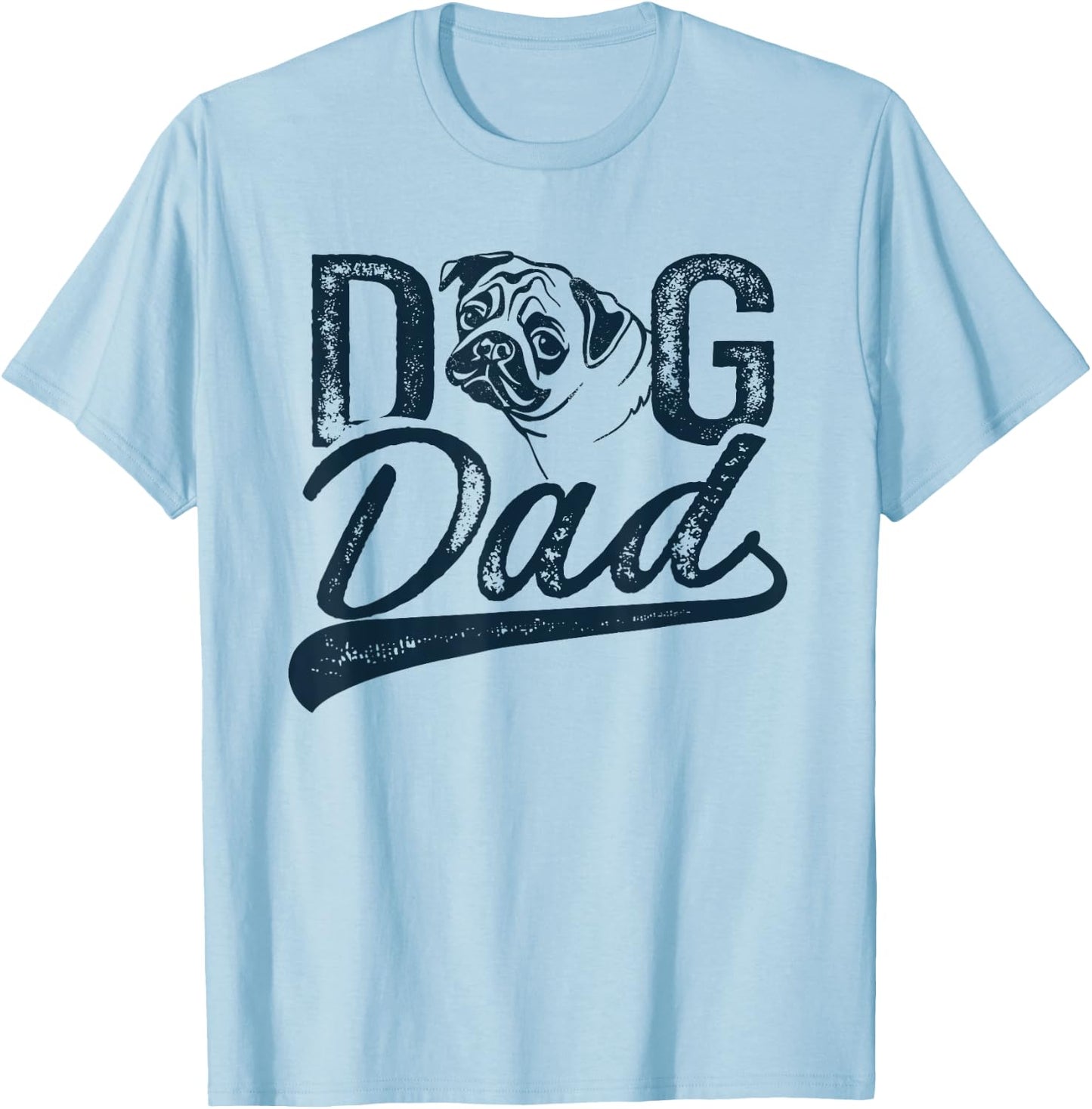 Pug Dog Dad Men T-Shirt - T-Shirt | Light Blue