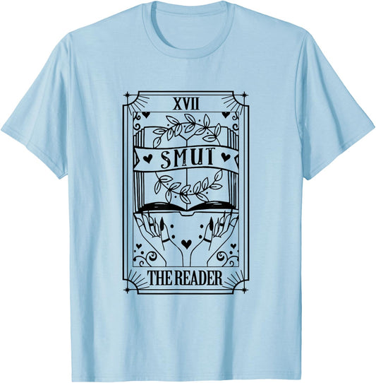 The Reader Tarot Card Smut Book Reader Dark Romance Bookish T-Shirt - T-Shirt | Light Blue