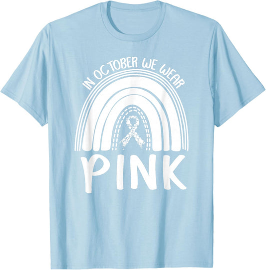 Breast Cancer Awareness Month T-Shirt - T-Shirt | Light Blue