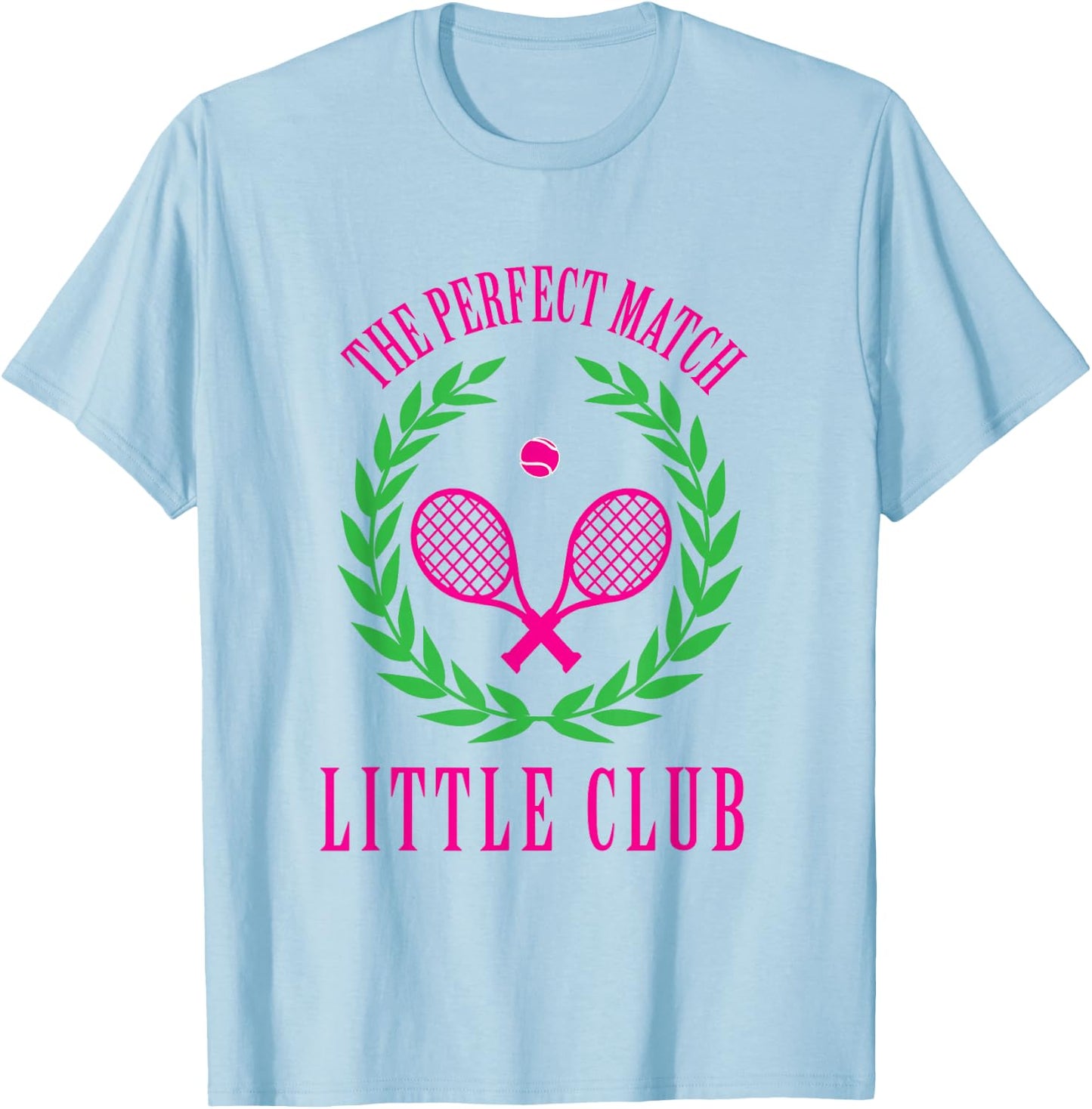 Tennis Match Club Little / G Big Sorority Reveal T-Shirt - T-Shirt | Light Blue