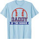 Daddy of Rookie 1st Birthday Baseball Theme Matching Party T-Shirt - T-Shirt | Light Blue