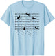 Cute Kitty Playing Music Note Clef Musician Music Cat Lover Small T-Shirt - T-Shirt | Light Blue