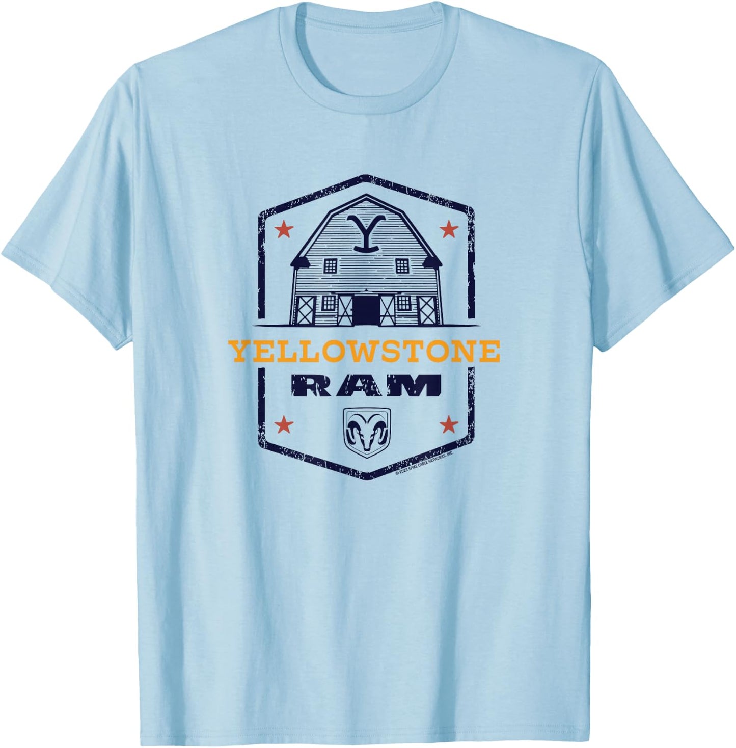Yellowstone x Ram Trucks Barn T-Shirt - T-Shirt | Light Blue