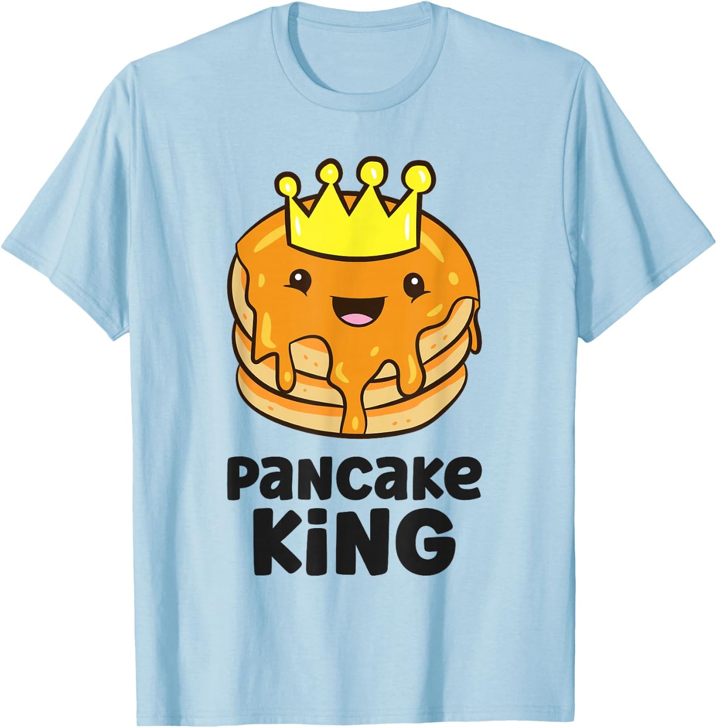 Pancake King Pancake Maker Funny Pancake T-Shirt - T-Shirt | Light Blue