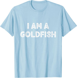 I Am A Goldfish Halloween I'm Simple Costume Easy Gold-Fish T-Shirt - T-Shirt | Light Blue
