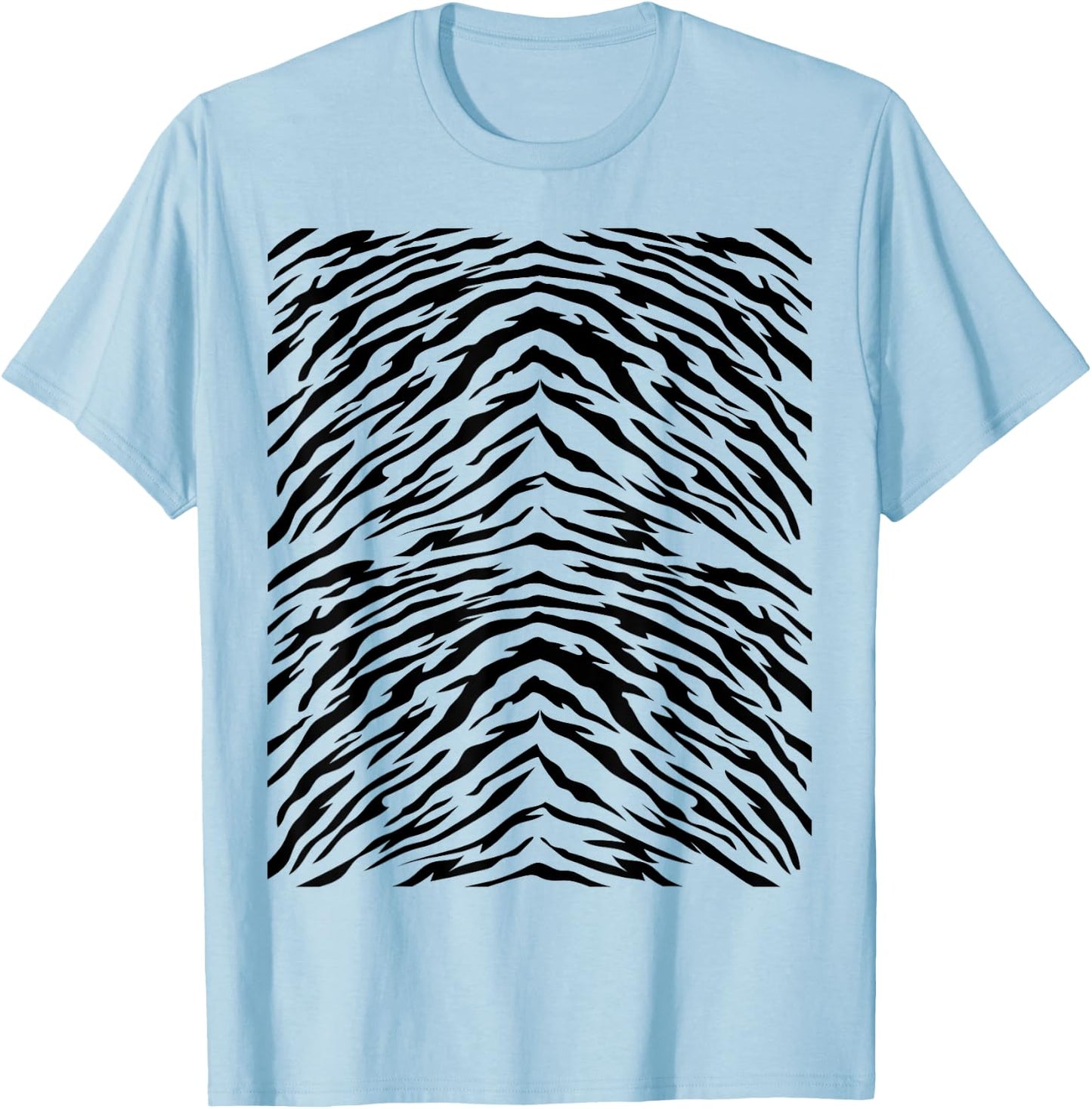 Tiger Print Cute Animal Costume Idea Orange Tigers Stripes T-Shirt - T-Shirt | Light Blue