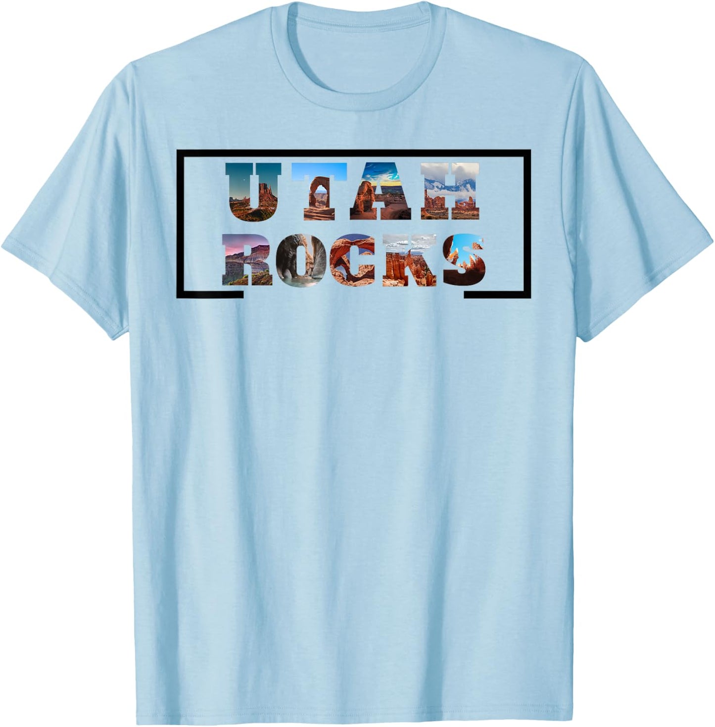 Utah Rocks, National Parks, Hiking, Rock Hunter Apparel T-Shirt - T-Shirt | Light Blue