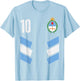 Argentina Number 10 Soccer Fan Men Women Kids Boys Girls T-Shirt - T-Shirt | Light Blue