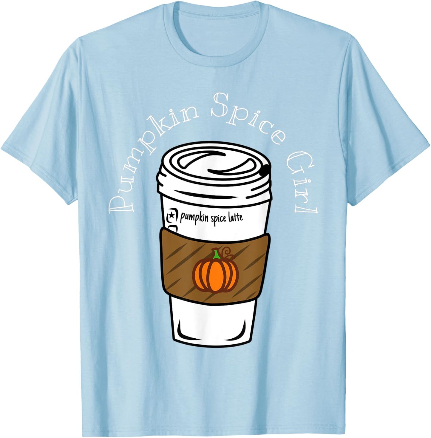 Green Pumpkin Spice Latte Girls PSL Coffee Autumn T-Shirt - T-Shirt | Light Blue