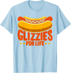 Glizzy Gobbler Glizzies for life Hot Dog T-Shirt - T-Shirt | Light Blue