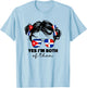 Half Dominican Republic And Cuban Cuba Flag Kids Girl Mix T-Shirt - T-Shirt | Light Blue