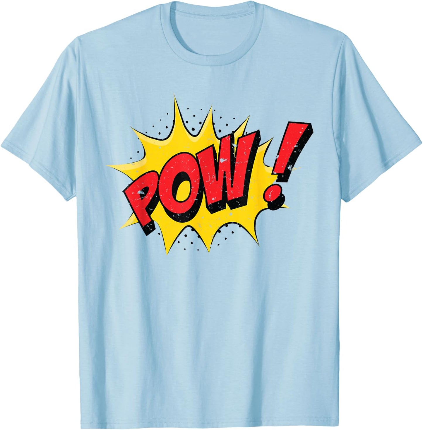 POW - Comic Book Cartoon Funny Pop Art T-Shirt - T-Shirt | Light Blue