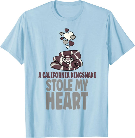 A California Kingsnake Stole My Heart Pet Kingsnake Owner T-Shirt - T-Shirt | Light Blue