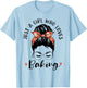 Just A Girl Who Loves Baking Messy Hair Bun Gifts For Baker T-Shirt - T-Shirt | Light Blue