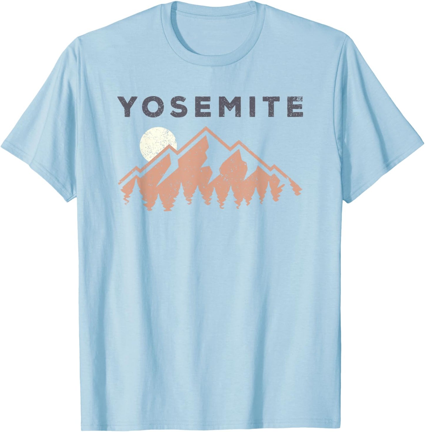 Retro Yosemite California Established 1890 National Park T-Shirt - T-Shirt | Light Blue