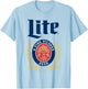 Coors Brewing Company Miller Lite A Fine Pilsner Beer Logo T-Shirt - T-Shirt | Light Blue