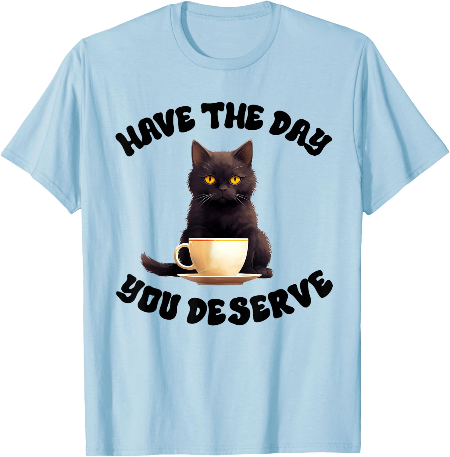 Have The Day You Deserve Motivational Quote Funny Sarcastic T-Shirt - T-Shirt | Light Blue