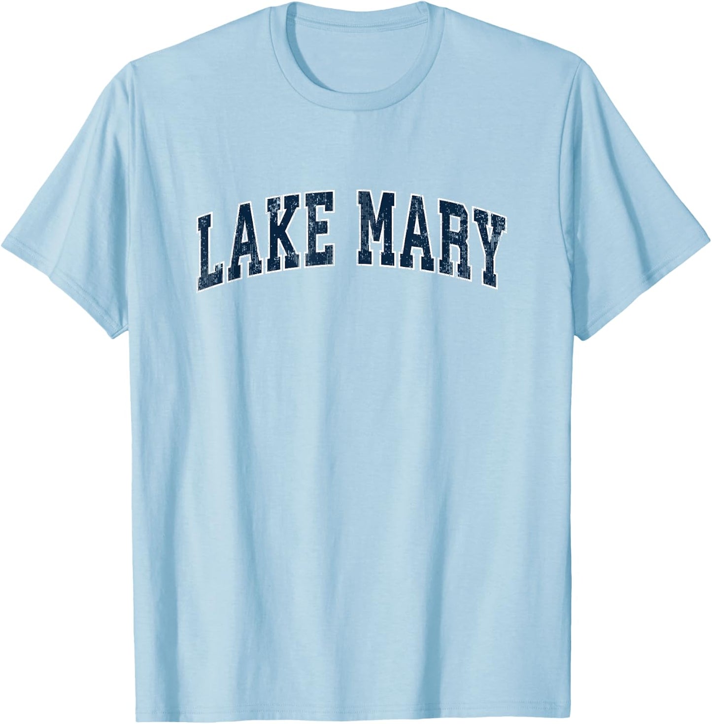 Lake Mary Florida FL Vintage Sports Design Navy Design T-Shirt - T-Shirt | Light Blue
