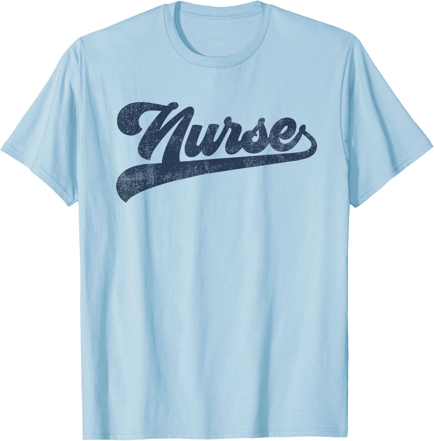 Nurse Cute Vintage Graphic Nursing T-Shirt - T-Shirt | Light Blue