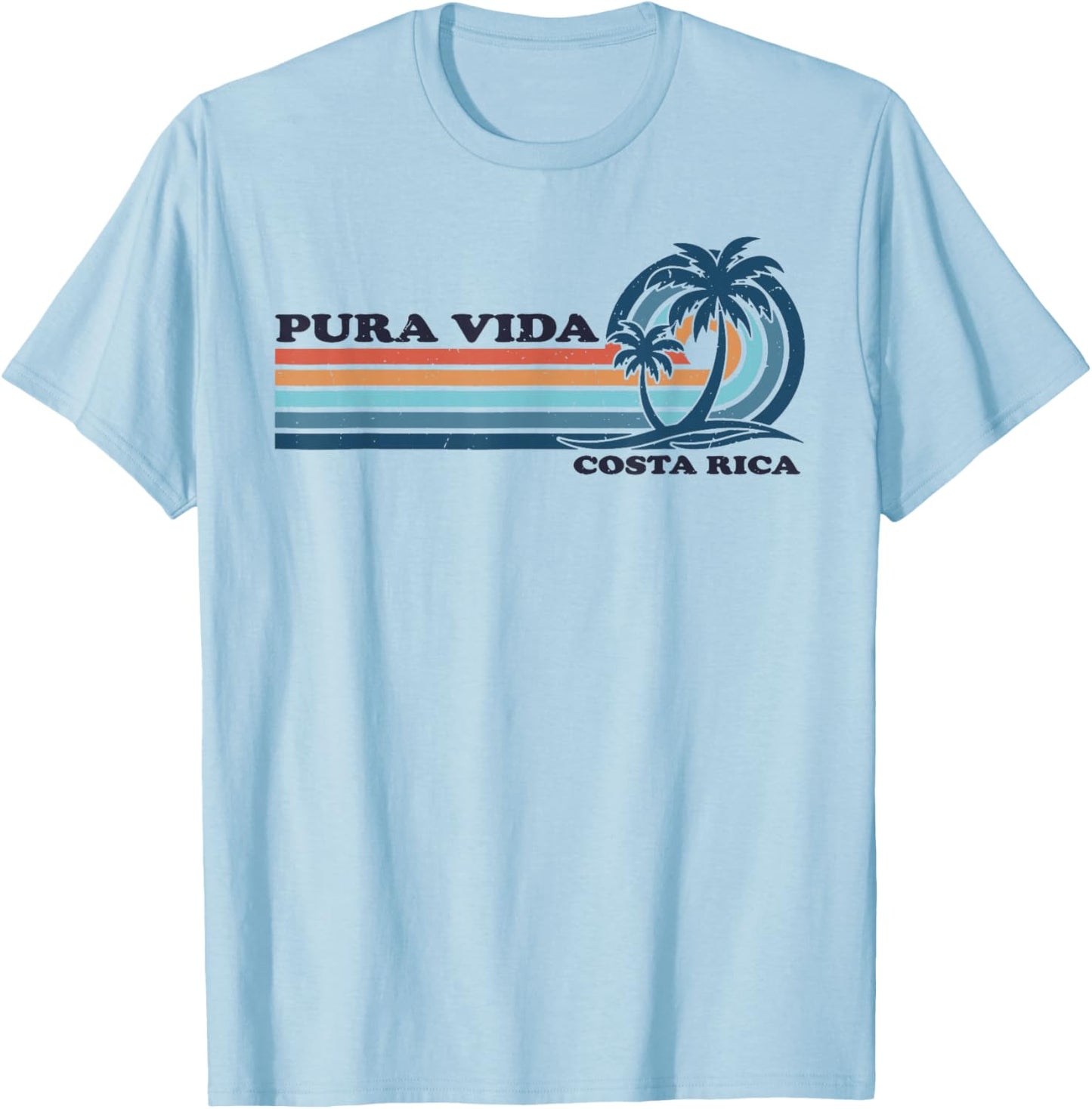 Retro Vintage Family Vacation Costa Rica Pura Vida T-Shirt - T-Shirt | Light Blue