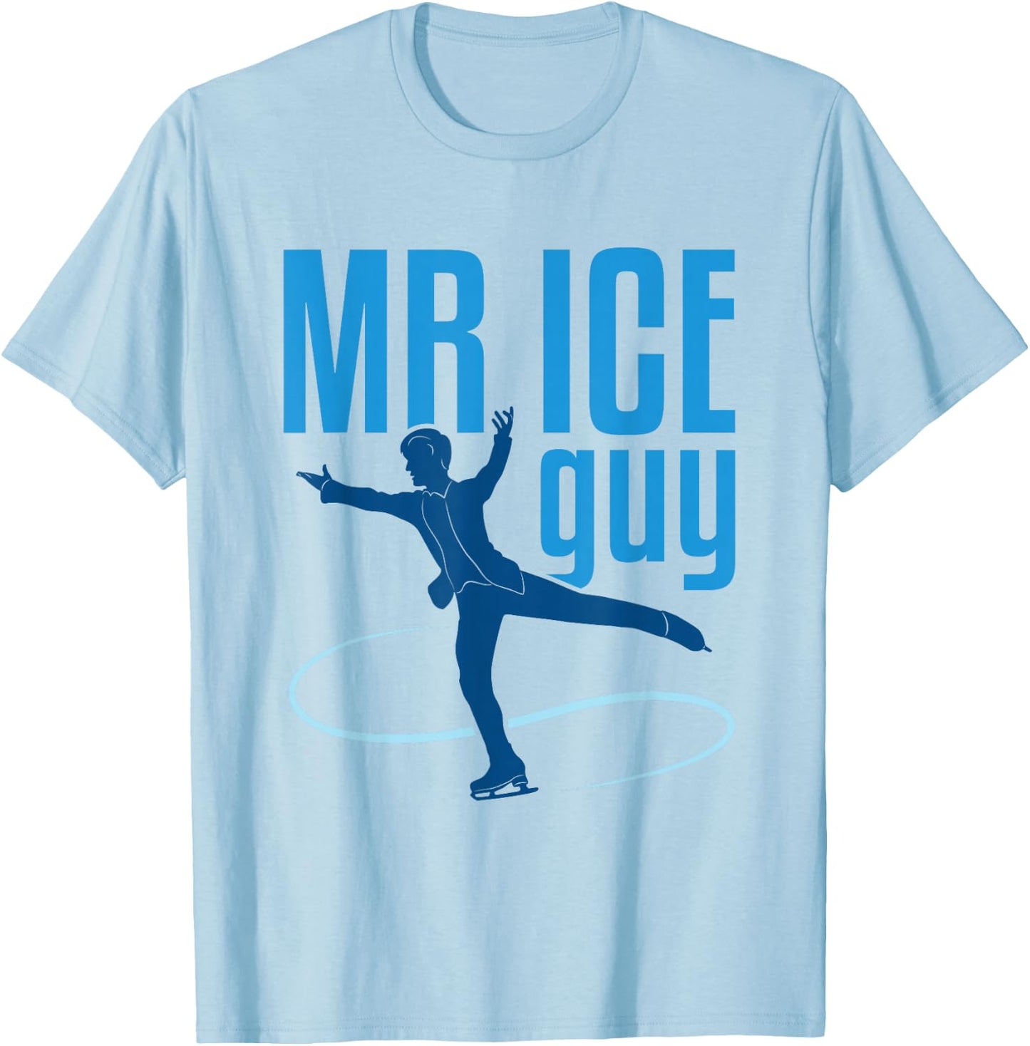 Figure Skating for Boys Men Ice Skater T-Shirt - T-Shirt | Light Blue