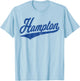 Hampton Virginia Varsity Script Classic Sports Jersey Style T-Shirt - T-Shirt | Light Blue