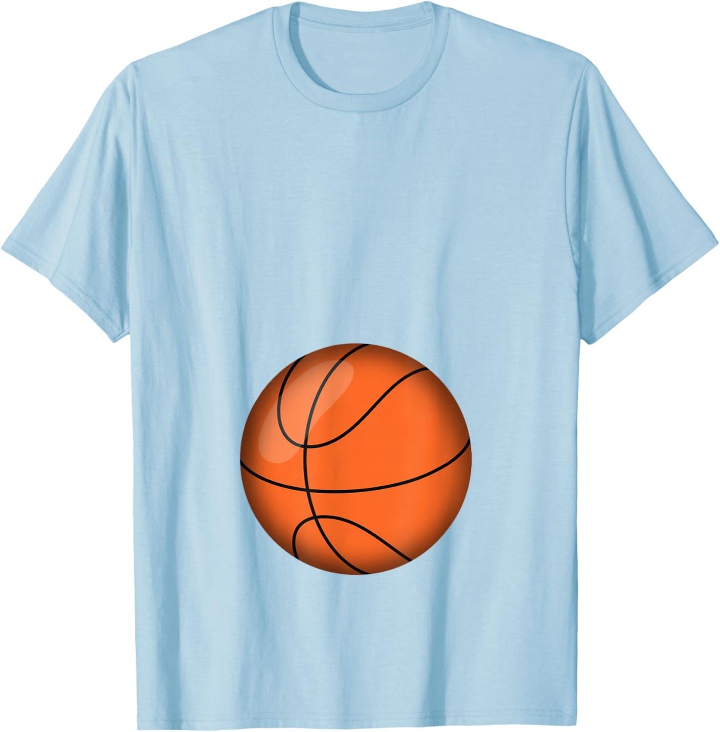 Funny Basketball Player Baby Belly Mum T-Shirt - T-Shirt | Light Blue