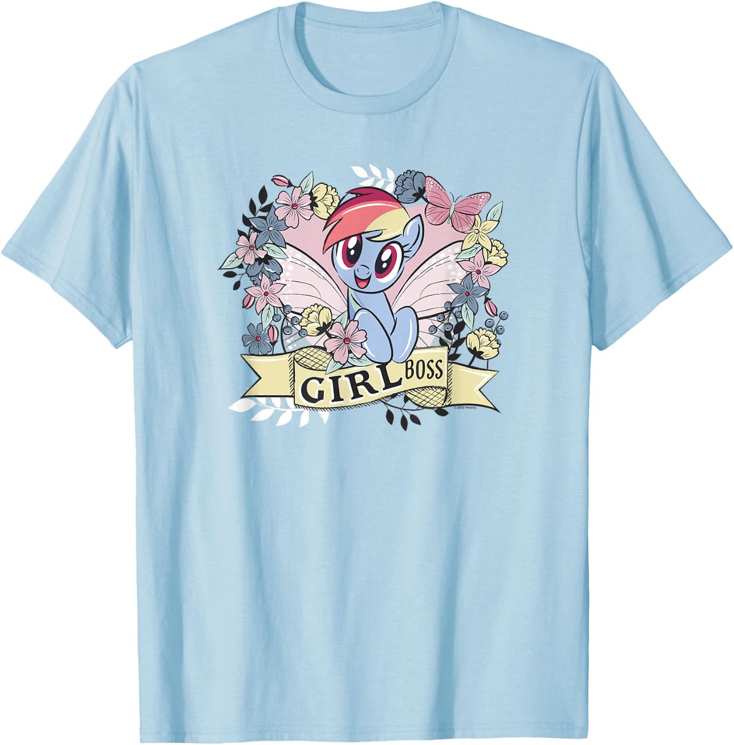 My Little Pony: Friendship Is Magic Rainbow Dash Girl Boss T-Shirt - T-Shirt | Light Blue
