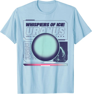 Futuristic Astronomy Gas Giant Uranus T-Shirt - T-Shirt | Light Blue