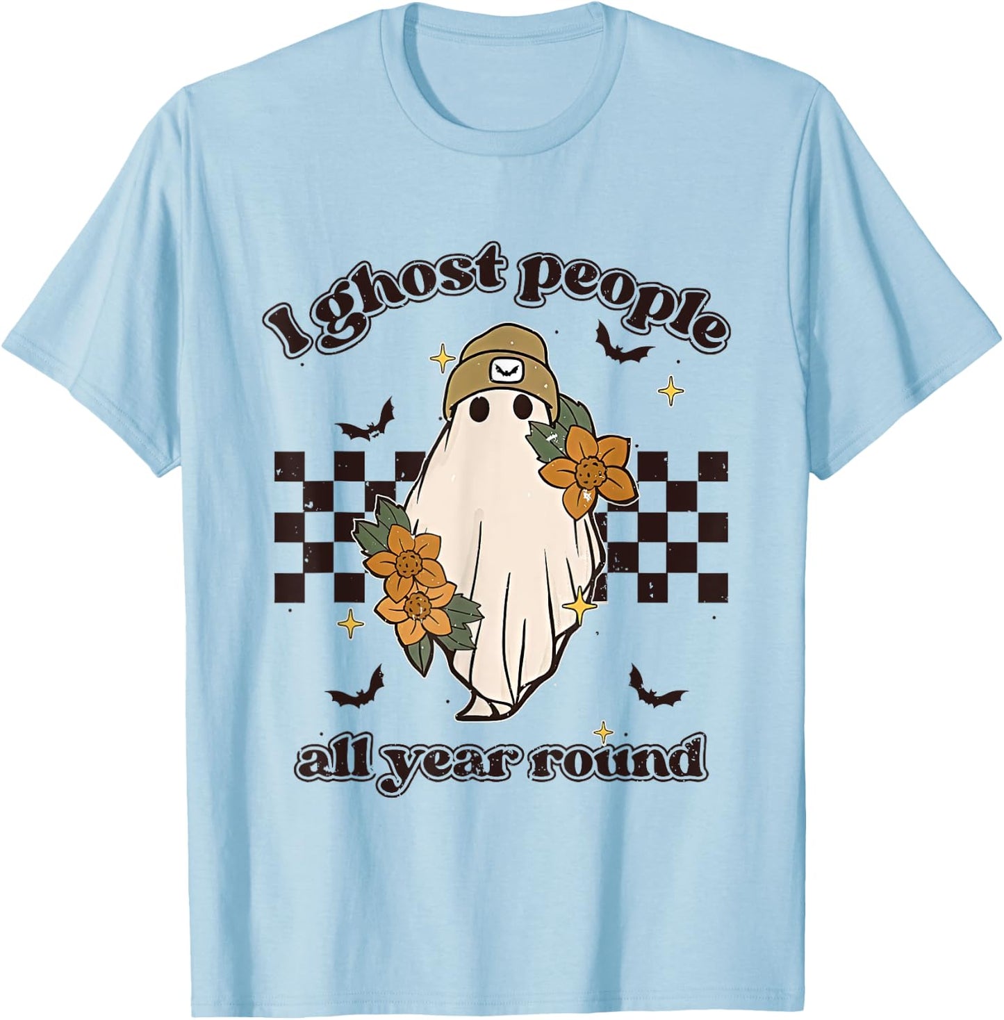 I Ghost People Year Round Cool Ghost Halloween Funny Costume T-Shirt - T-Shirt | Light Blue