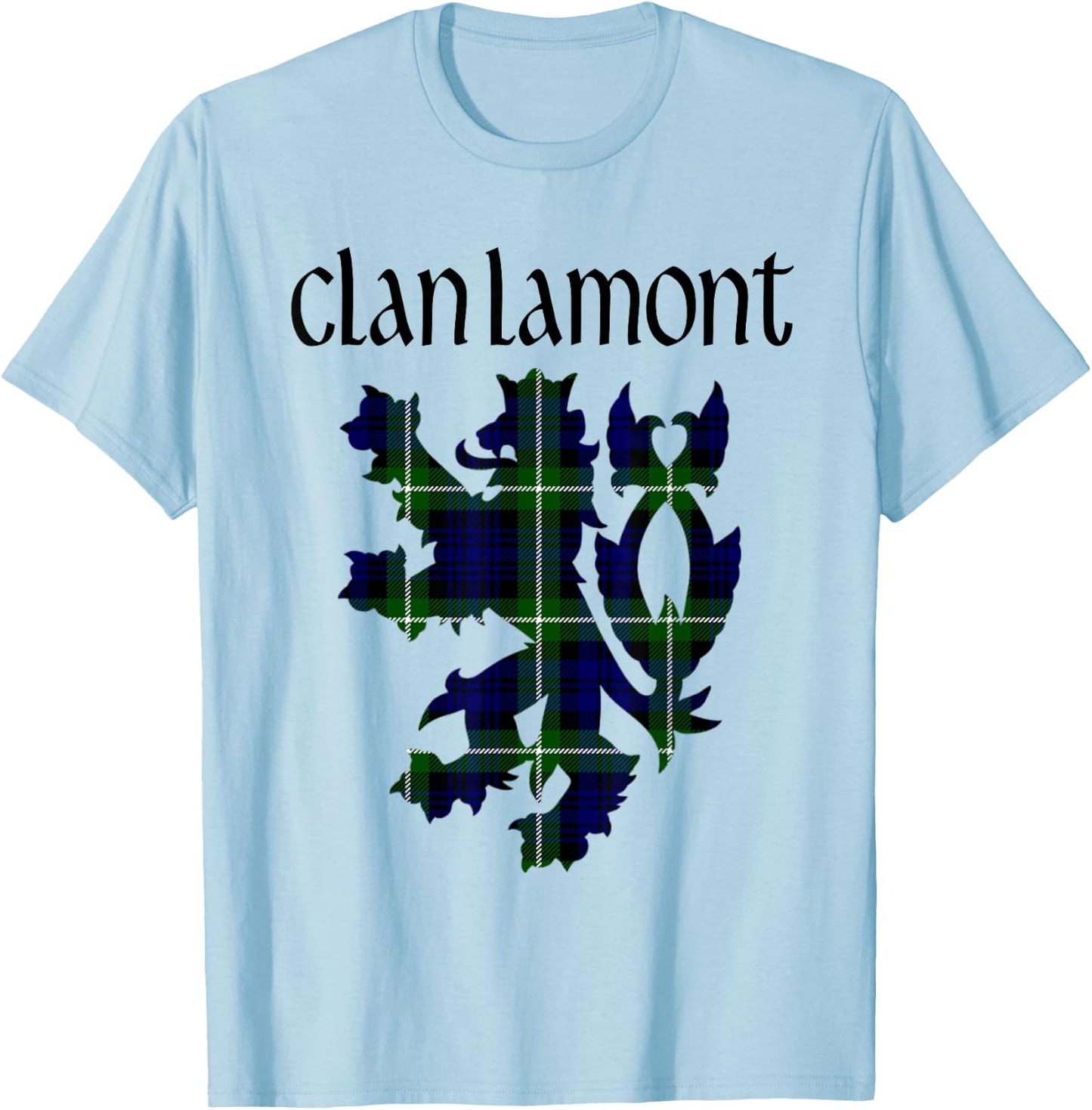 Clan Lamont Tartan Scottish Family Name Scotland Pride T-Shirt - T-Shirt | Light Blue