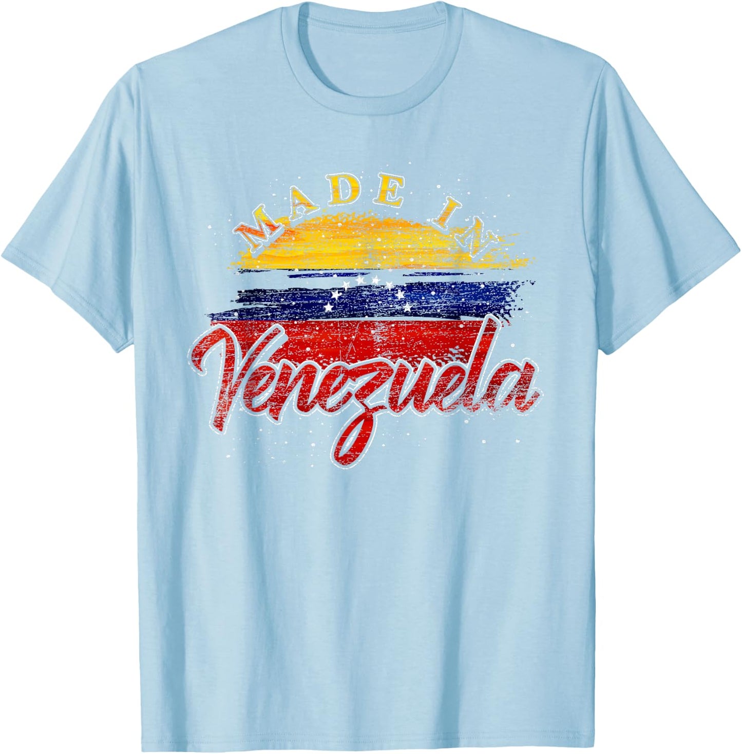 Latin American Gift Proud Venezuelan Made In Venezuela T-Shirt - T-Shirt | Light Blue