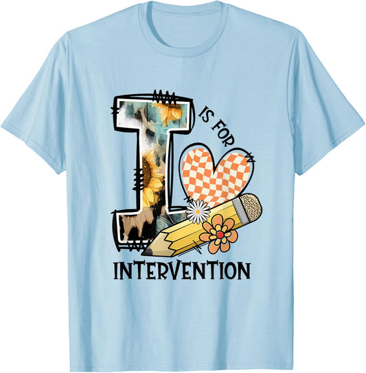 RTI Team T Response I Is For Intervention Back To School T-Shirt - T-Shirt | Light Blue