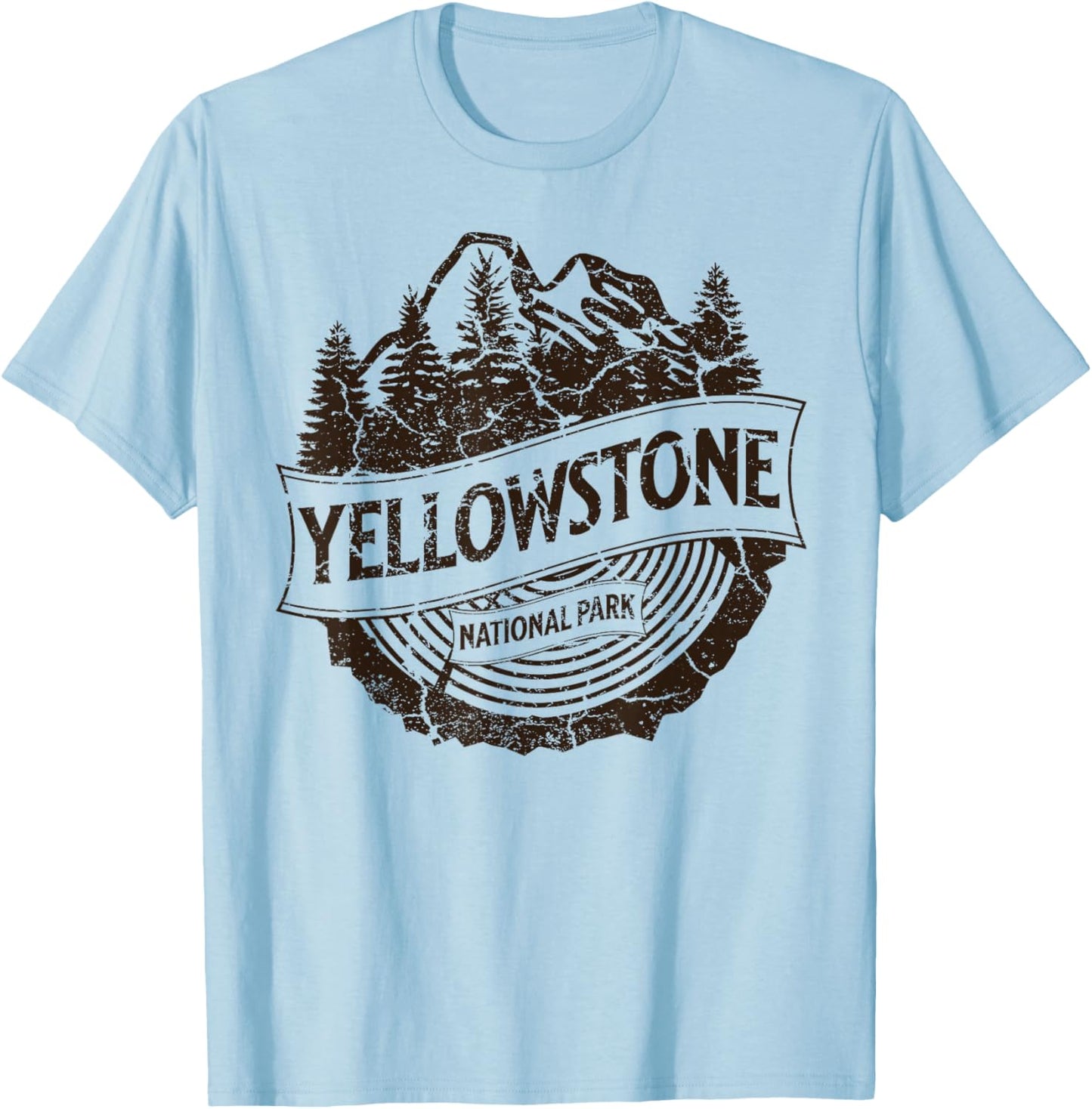 Yellowstone National Park Wyoming Nature Hiking Outdoors T-Shirt - T-Shirt | Light Blue