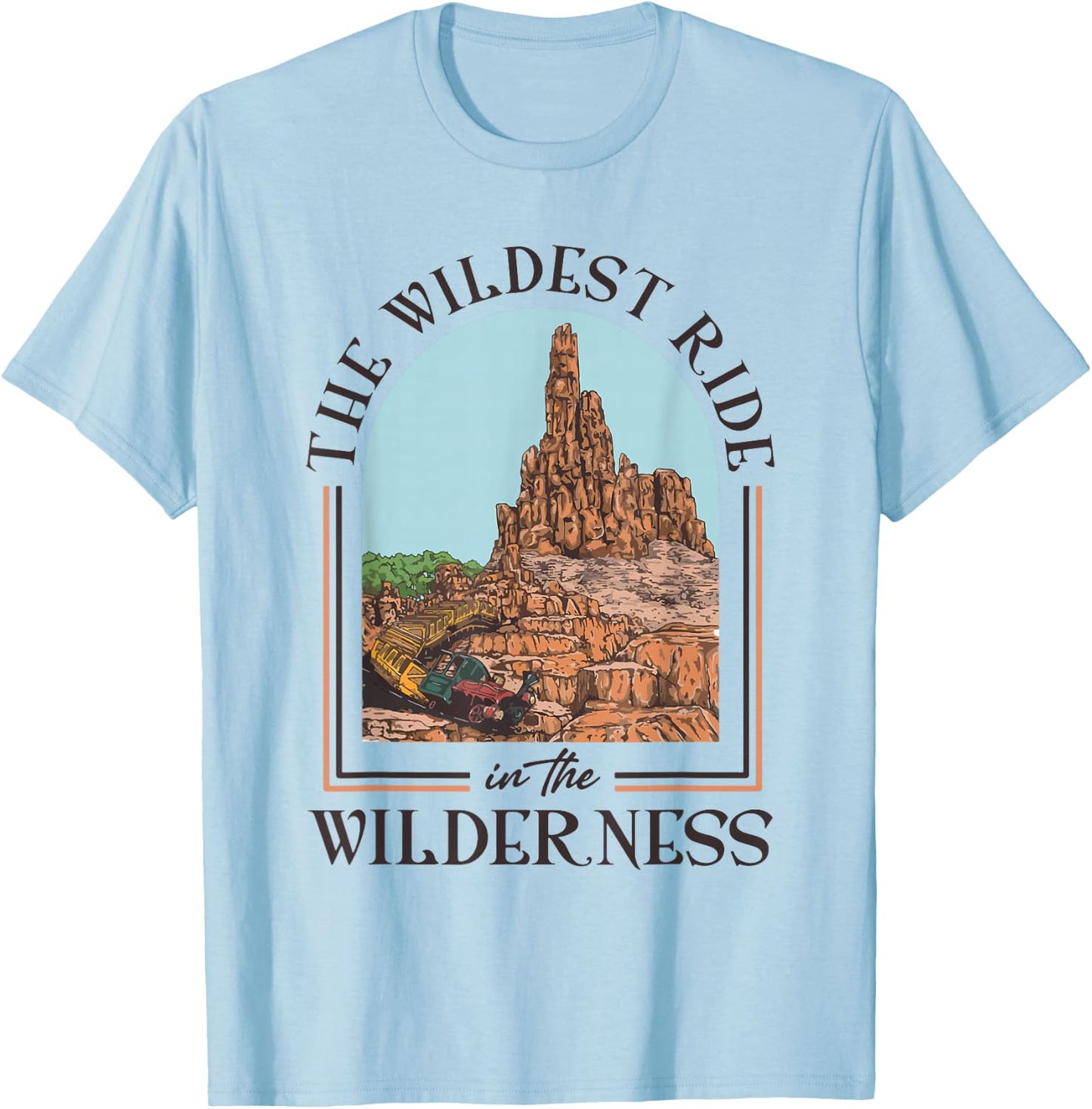 The Wildest Ride In The Wilderness Shirt Grey Cotton Small Classic Fit Short Sleeve T-Shirt - T-Shirt | Light Blue