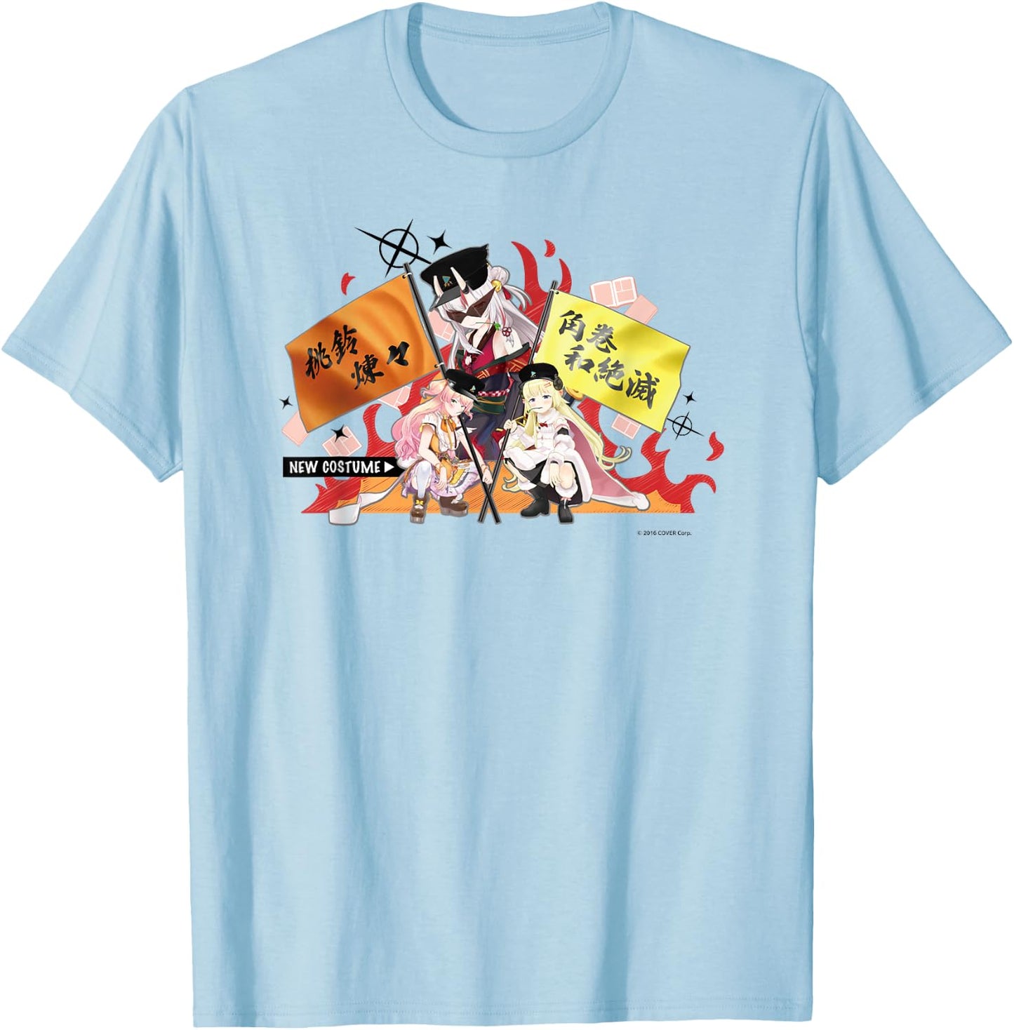 【Ayame/Watame/Nene】holo no graffiti Greatest Moments T-Shirt - T-Shirt | Light Blue